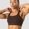 Damer ICIW Sports-Bh'Er | Stride Sports Bra Dark Brown