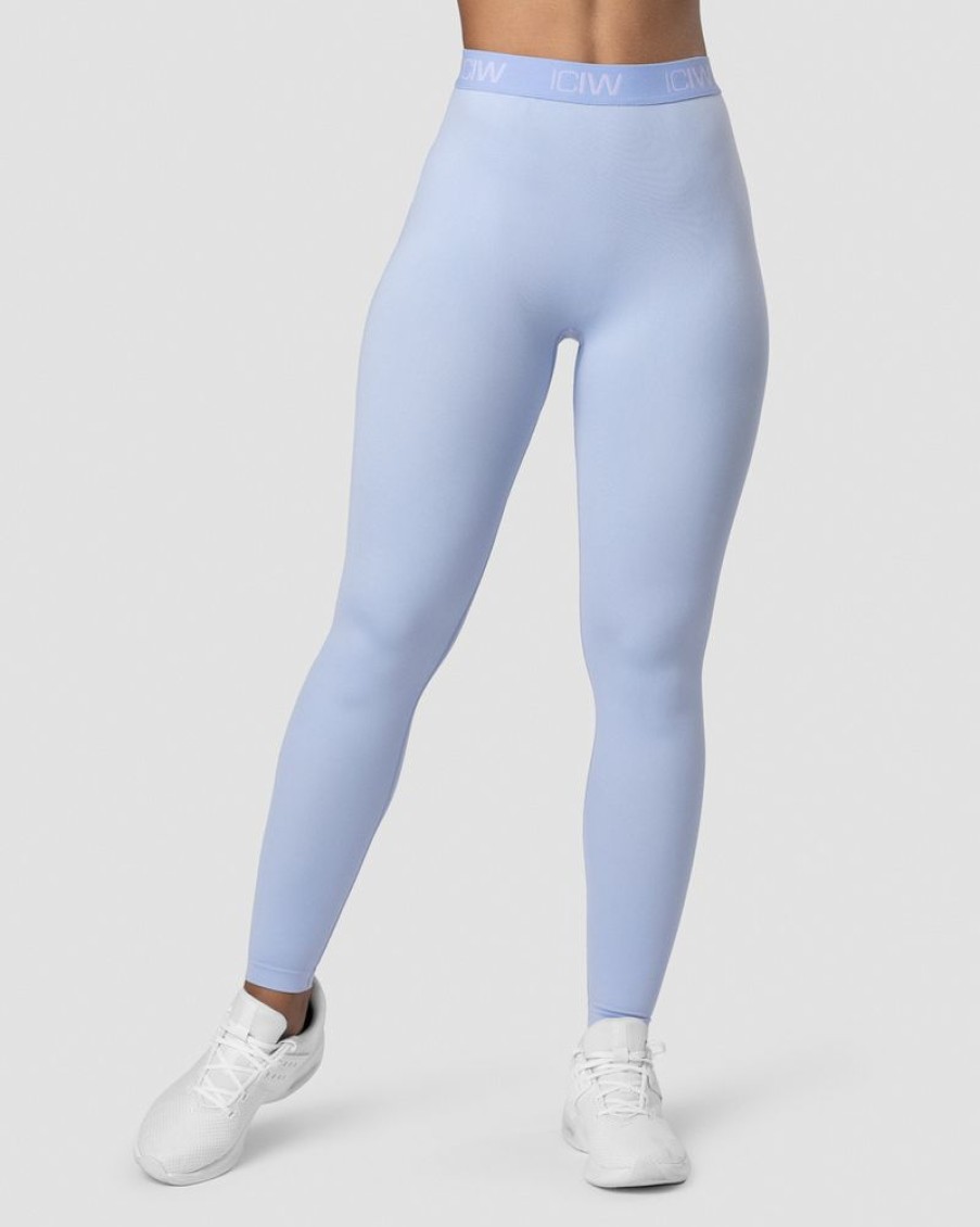 Damer ICIW Tights & Leggings | Define Seamless Logo Tights Wmn Powder Blue