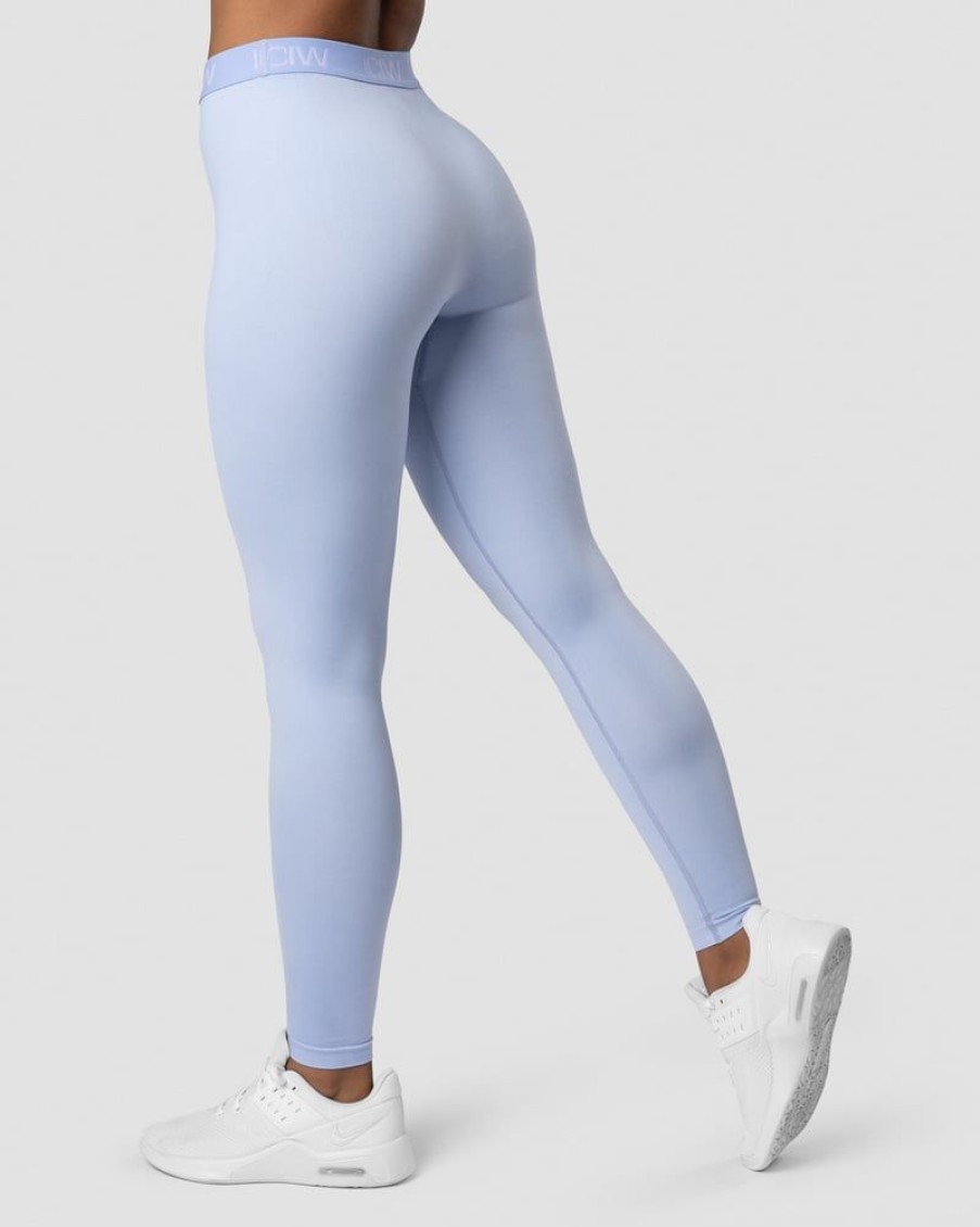 Damer ICIW Tights & Leggings | Define Seamless Logo Tights Wmn Powder Blue