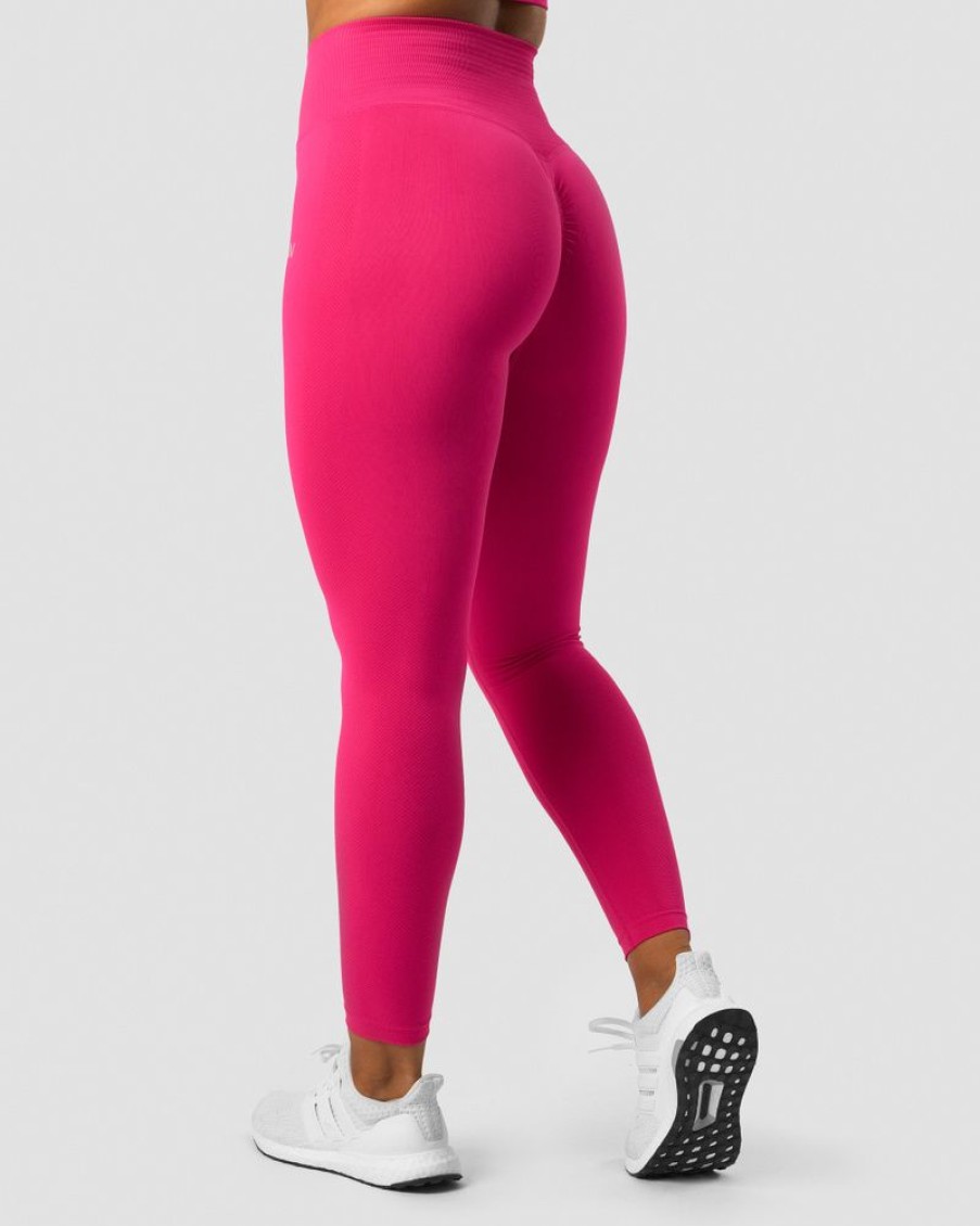 Damer ICIW Tights & Leggings | Define Seamless Scrunch Tights Bright Pink