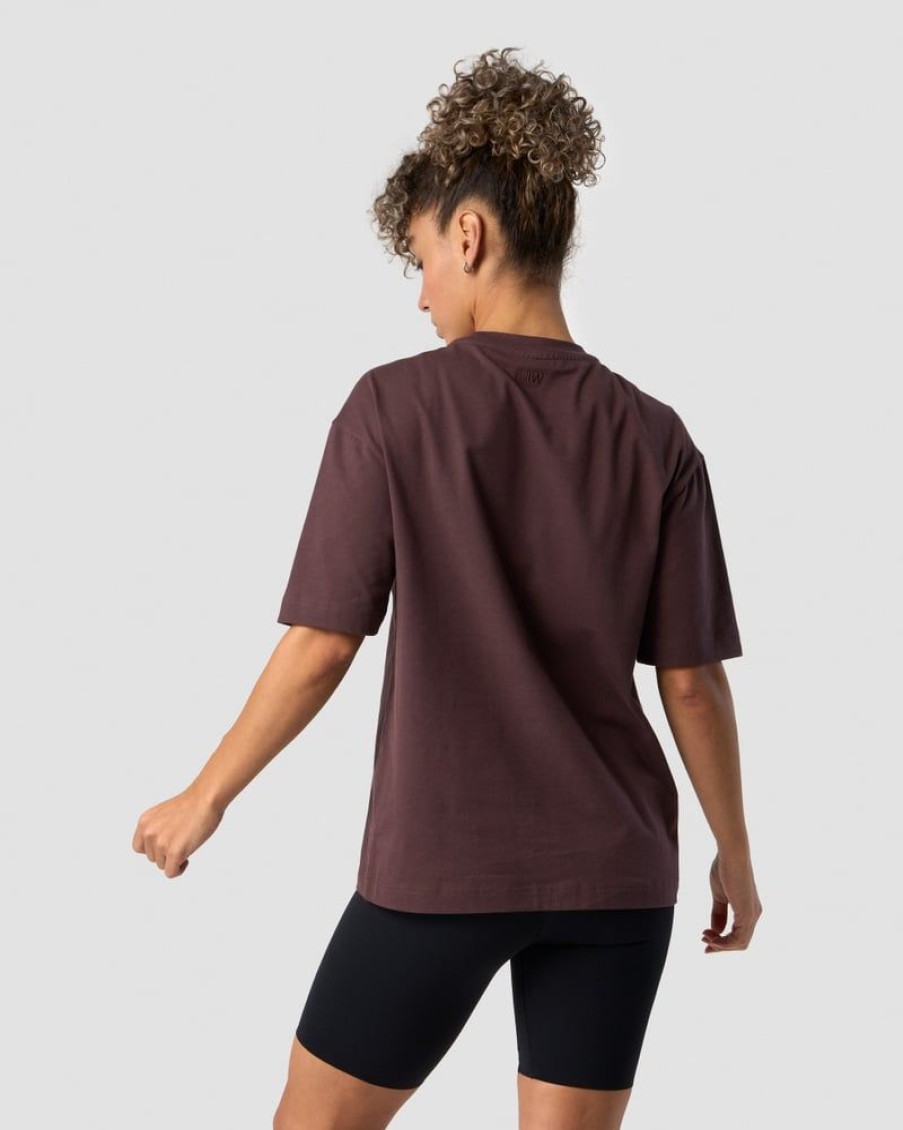 Damer ICIW T-Shirts | Everyday Cotton T-Shirt Burgundy