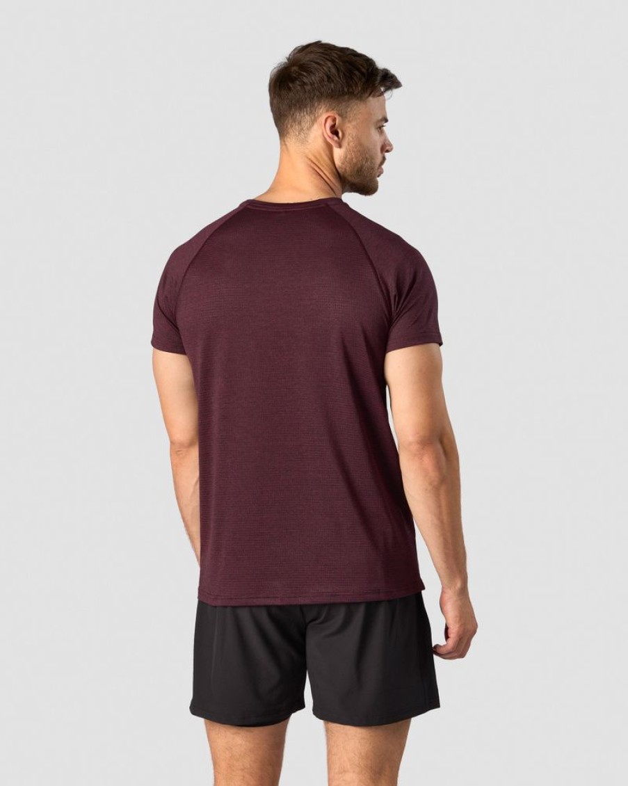 Herrer ICIW T-Shirts | Training Mesh T-Shirt Men Burgundy