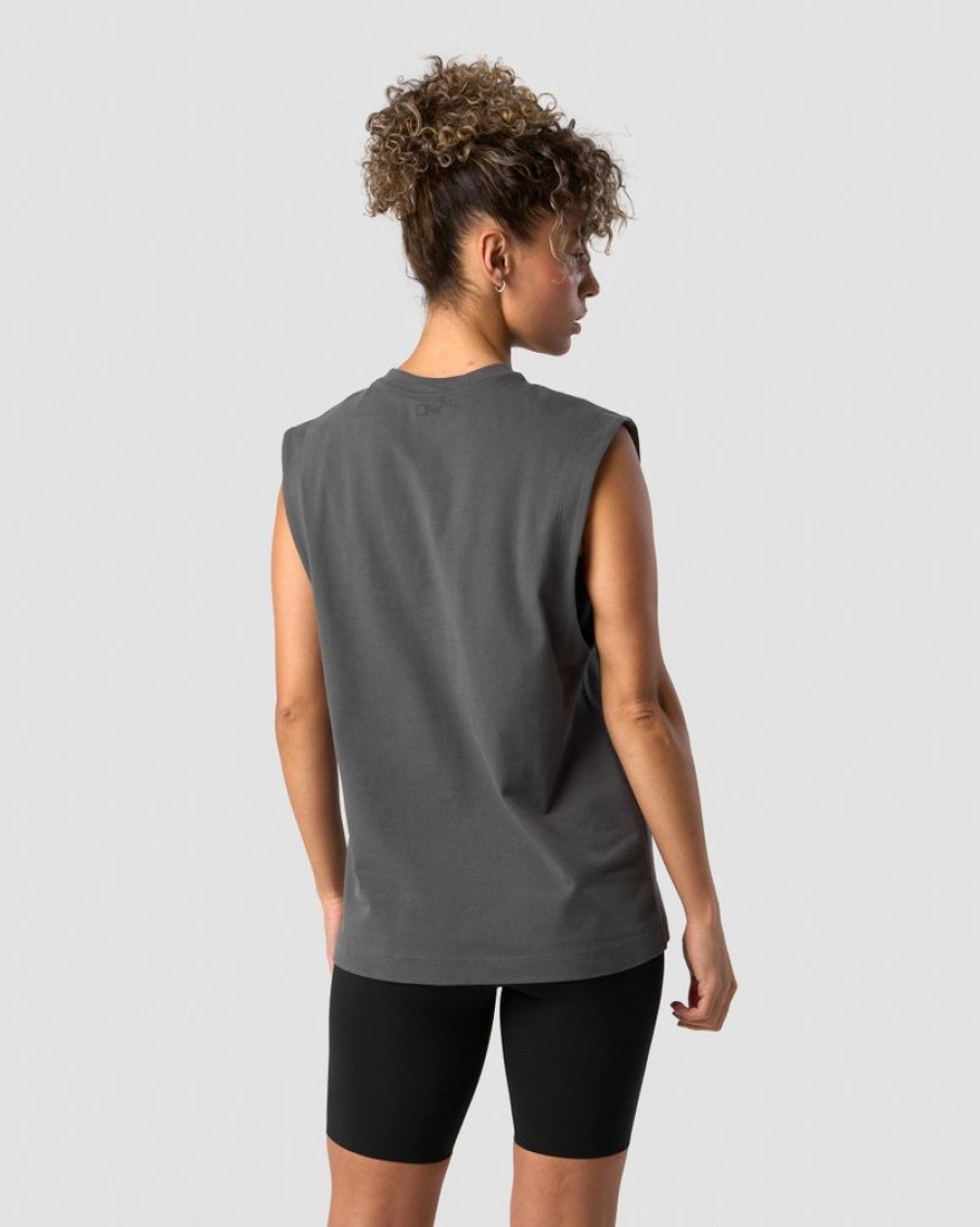 Damer ICIW Tanktops | Everyday Cotton Tank Top Dark Grey