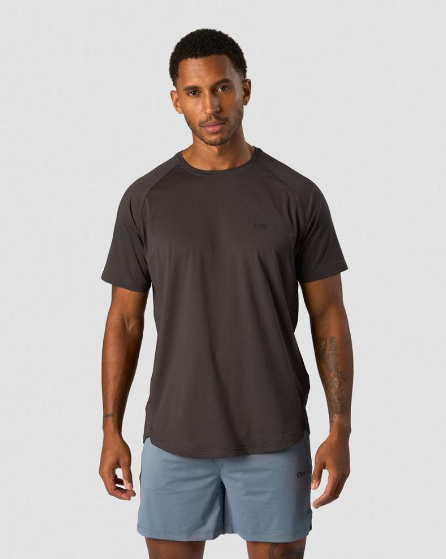 Herrer ICIW T-Shirts | Stride Raglan T-Shirt Men Charcoal