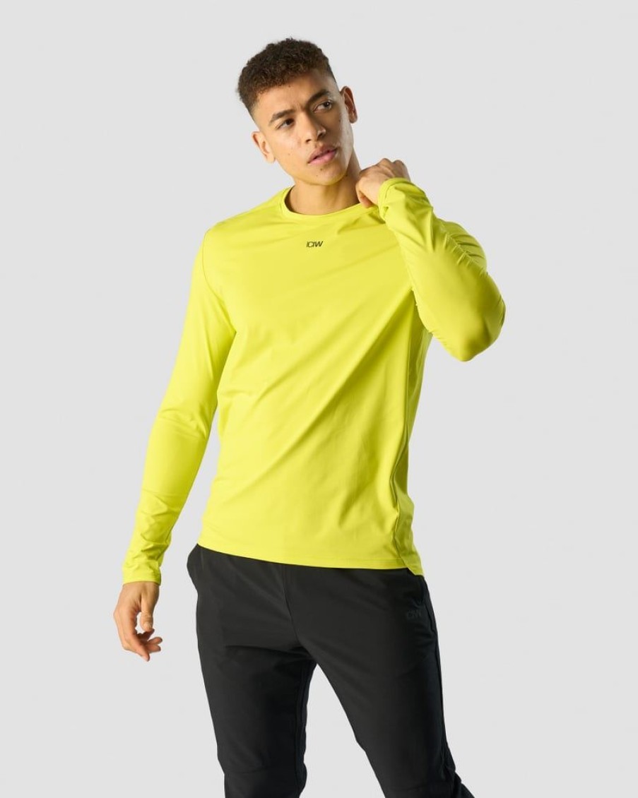 Herrer ICIW Langaermede Trojer | Charge Longsleeve Men Acid Yellow