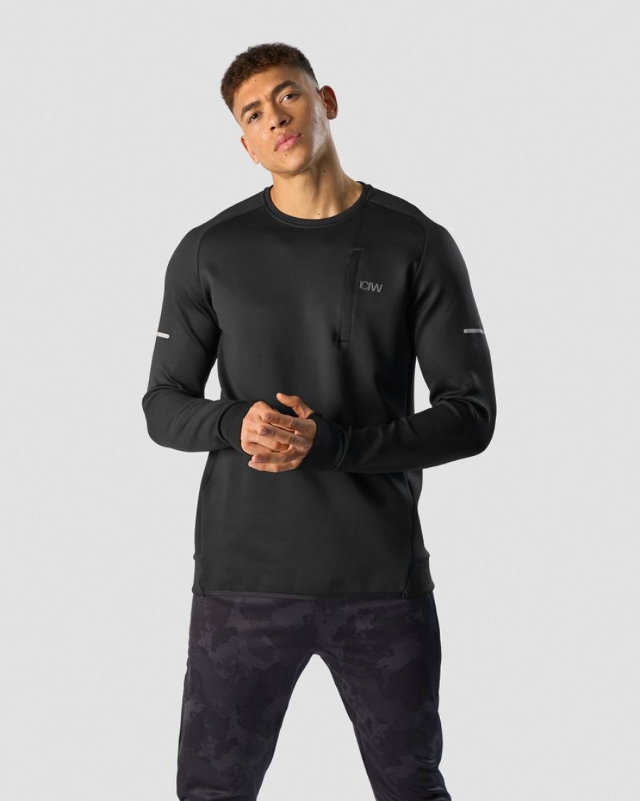 Herrer ICIW Langaermede Trojer | Mercury Crewneck Black