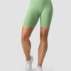 Damer ICIW Seamless Traeningstoj | Ribbed Define Seamless Biker Shorts Wmn Spring Green