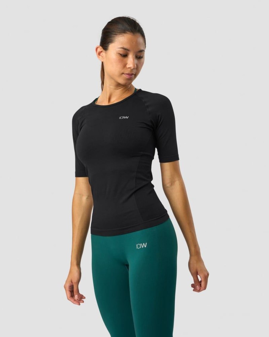 Damer ICIW Seamless Traeningstoj | Everyday Seamless T-Shirt Mid Sleeve Black