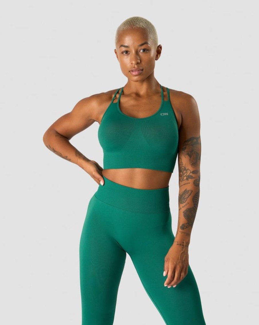 Damer ICIW Sports-Bh'Er | Define Seamless Sports Bra Winter Green