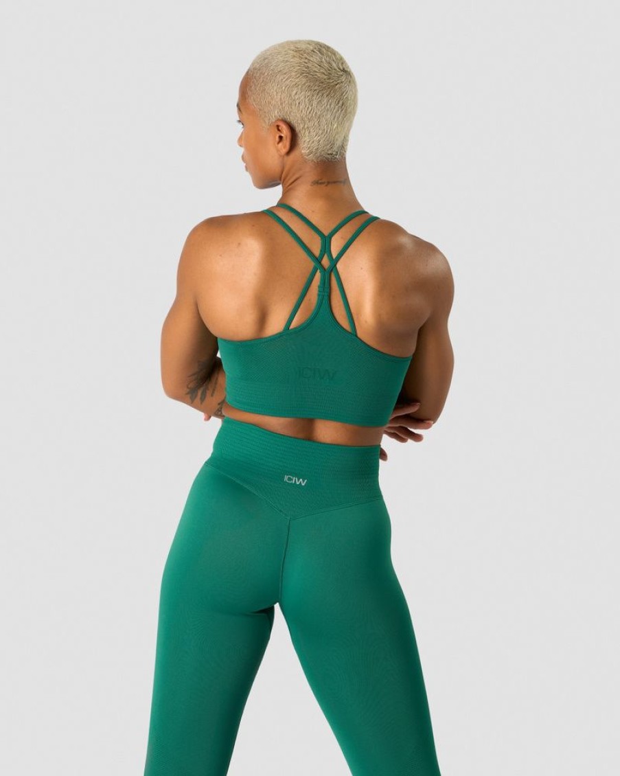 Damer ICIW Sports-Bh'Er | Define Seamless Sports Bra Winter Green