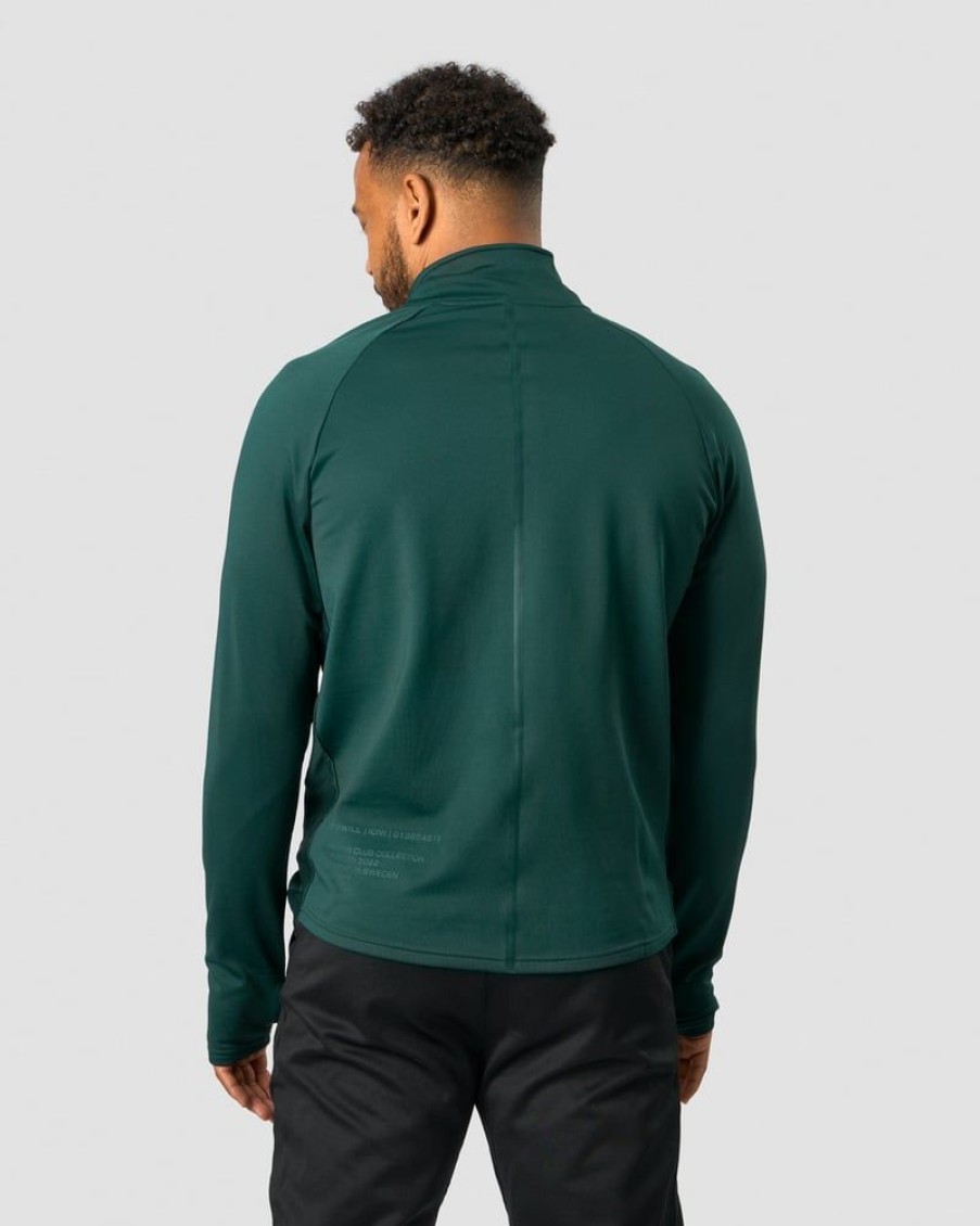 Herrer ICIW Langaermede Trojer | Training Club 1/4 Zip Long Sleeve Dk Teal