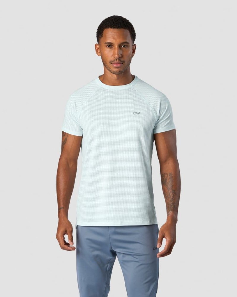 Herrer ICIW T-Shirts | Training Mesh T-Shirt Men Ice Blue