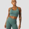 Damer ICIW Sports-Bh'Er | Ribbed Define Seamless Sports Bra Sea Green