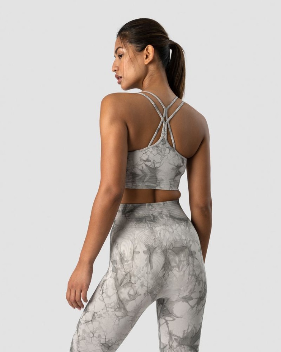 Damer ICIW Sports-Bh'Er | Define Seamless Tie Dye Sports Bra Grey