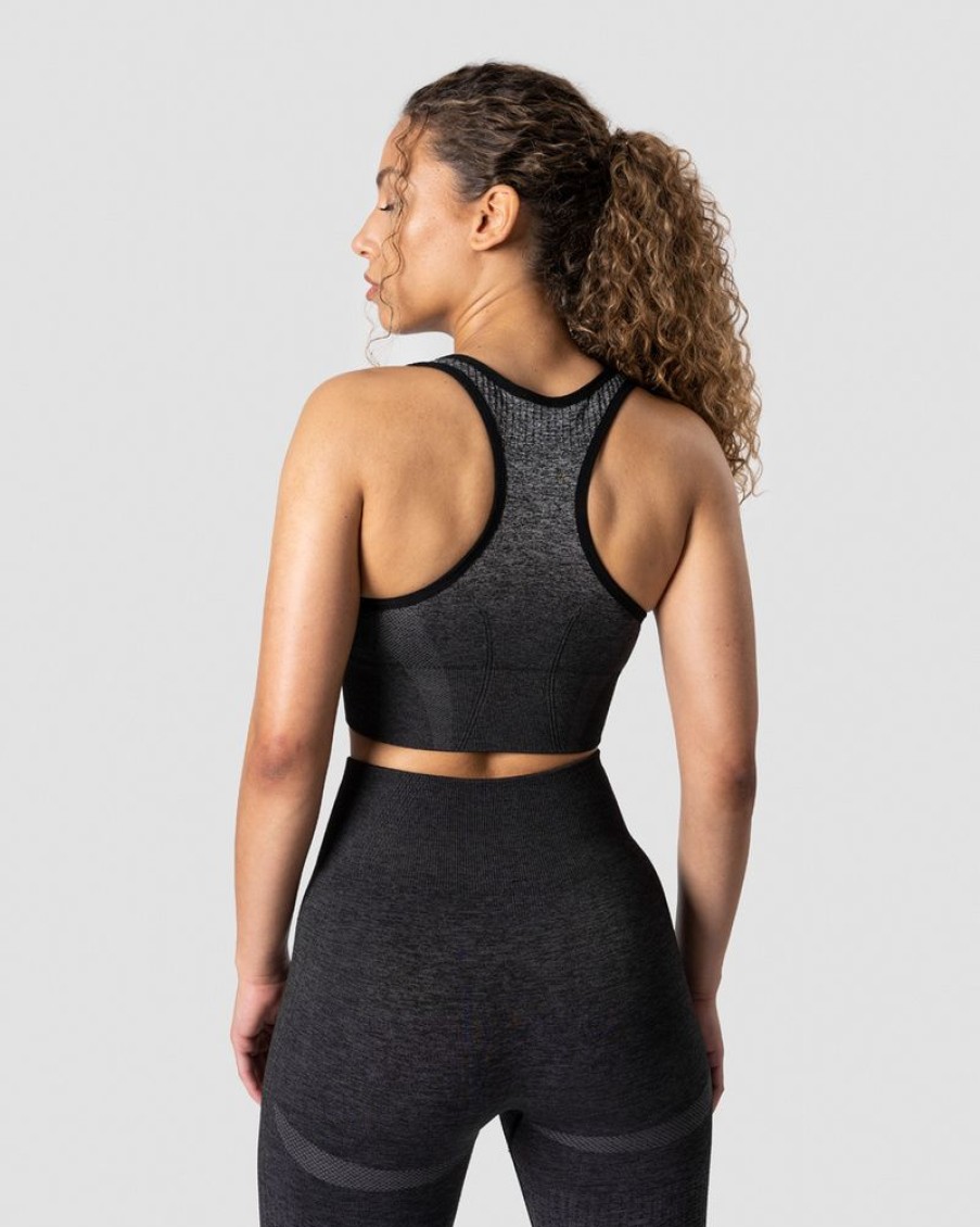 Damer ICIW Sports-Bh'Er | Ombre Seamless Sports Bra Graphite Melange