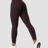 Damer ICIW Tights & Leggings | Rush Seamless Tights Burgundy