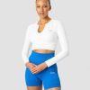 Damer ICIW Seamless Traeningstoj | Ribbed Define Seamless Cropped Long Sleeve White