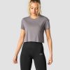 Damer ICIW T-Shirts | Everyday Cropped T-Shirt Grey