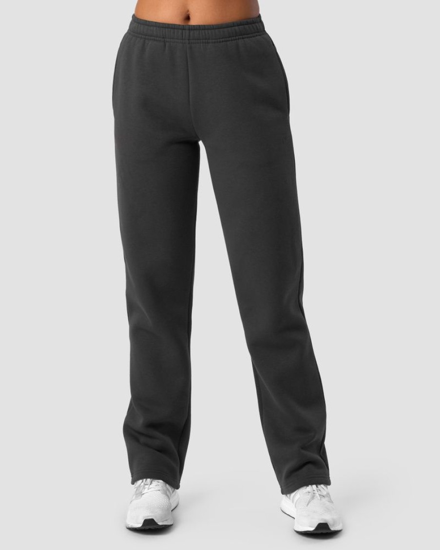 Damer ICIW Joggingbukser | Everyday Straight Leg Sweatpants Dark Grey