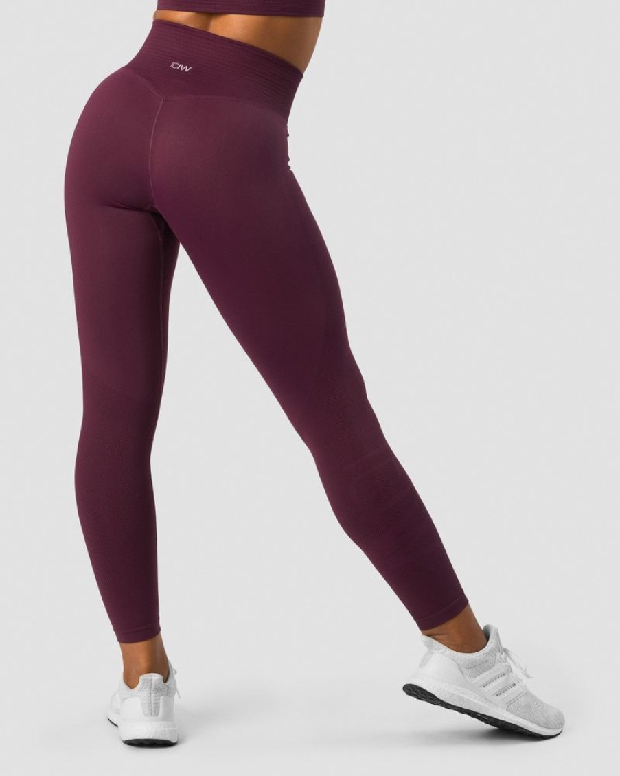 Damer ICIW Tights & Leggings | Define Seamless V-Shape Tights Maroon