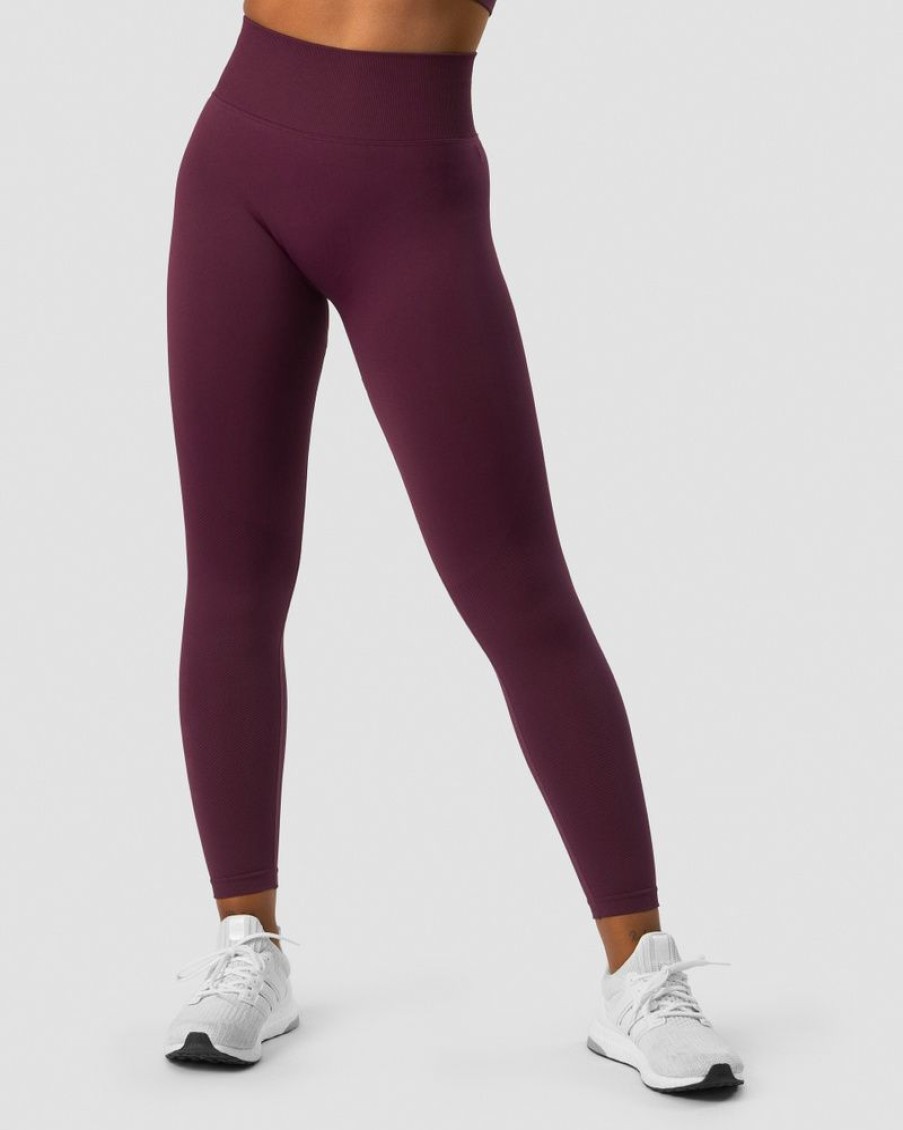 Damer ICIW Tights & Leggings | Define Seamless V-Shape Tights Maroon