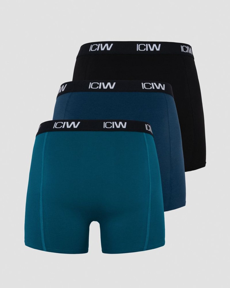 Herrer ICIW Undertoj | Boxer 3-Pack Black/Teal