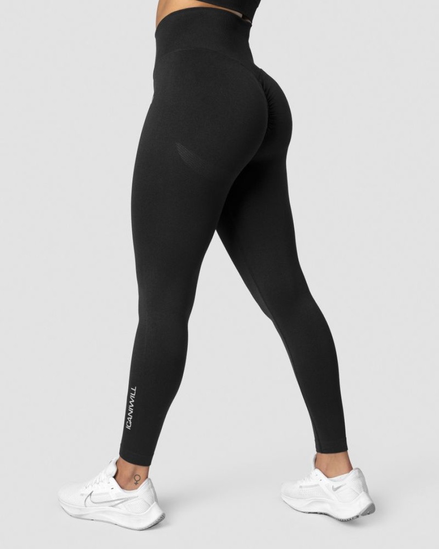 Damer ICIW Tights & Leggings | Scrunch Seamless Tights Black