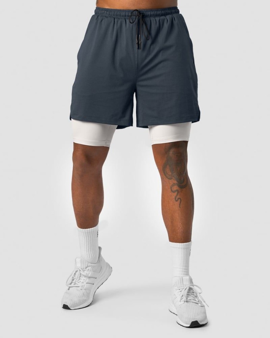 Herrer ICIW Shorts | Stride 2-In-1 Shorts Men Navy