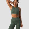 Damer ICIW Sports-Bh'Er | Camo Seamless Sports Bra Green