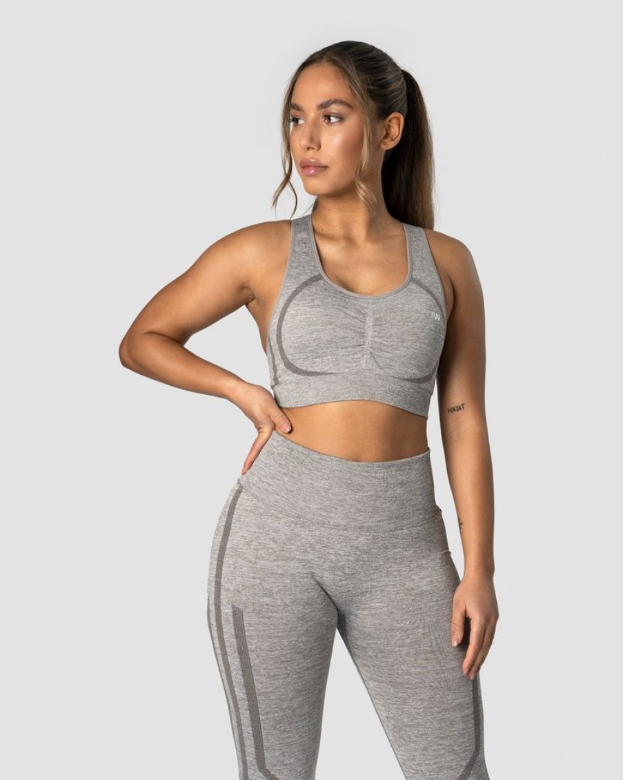 Damer ICIW Sports-Bh'Er | Rush Seamless Sports Bra Lt Grey Melange