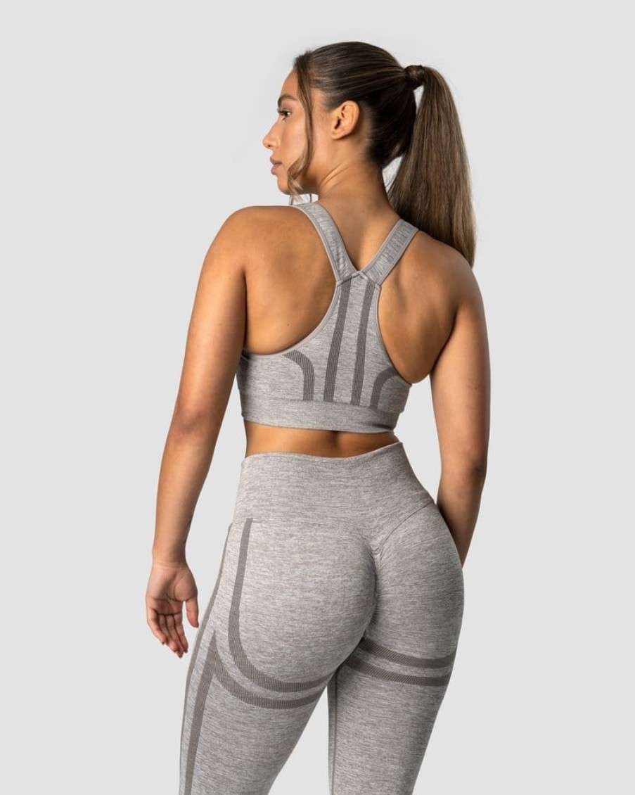 Damer ICIW Sports-Bh'Er | Rush Seamless Sports Bra Lt Grey Melange