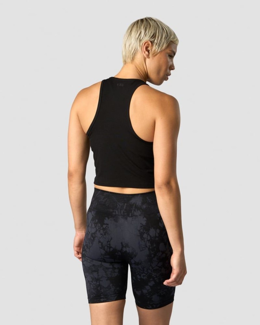 Damer ICIW Tanktops | Nimble Cropped Tank Top Black