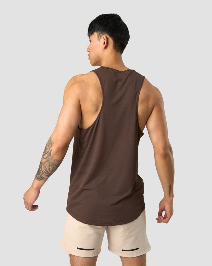 Herrer ICIW Tanktops | Stride Tank Top Men Dark Brown