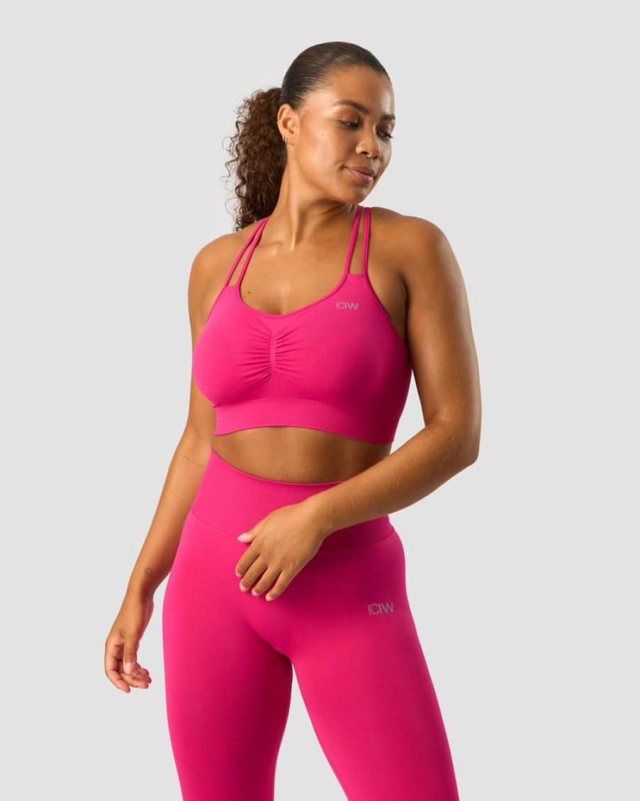 Damer ICIW Sports-Bh'Er | Define Seamless Scrunch Sports Bra Bright Pink