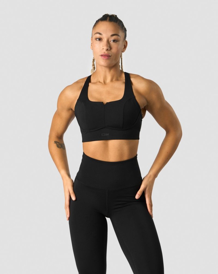 Damer ICIW Sports-Bh'Er | Stride Sports Bra Black