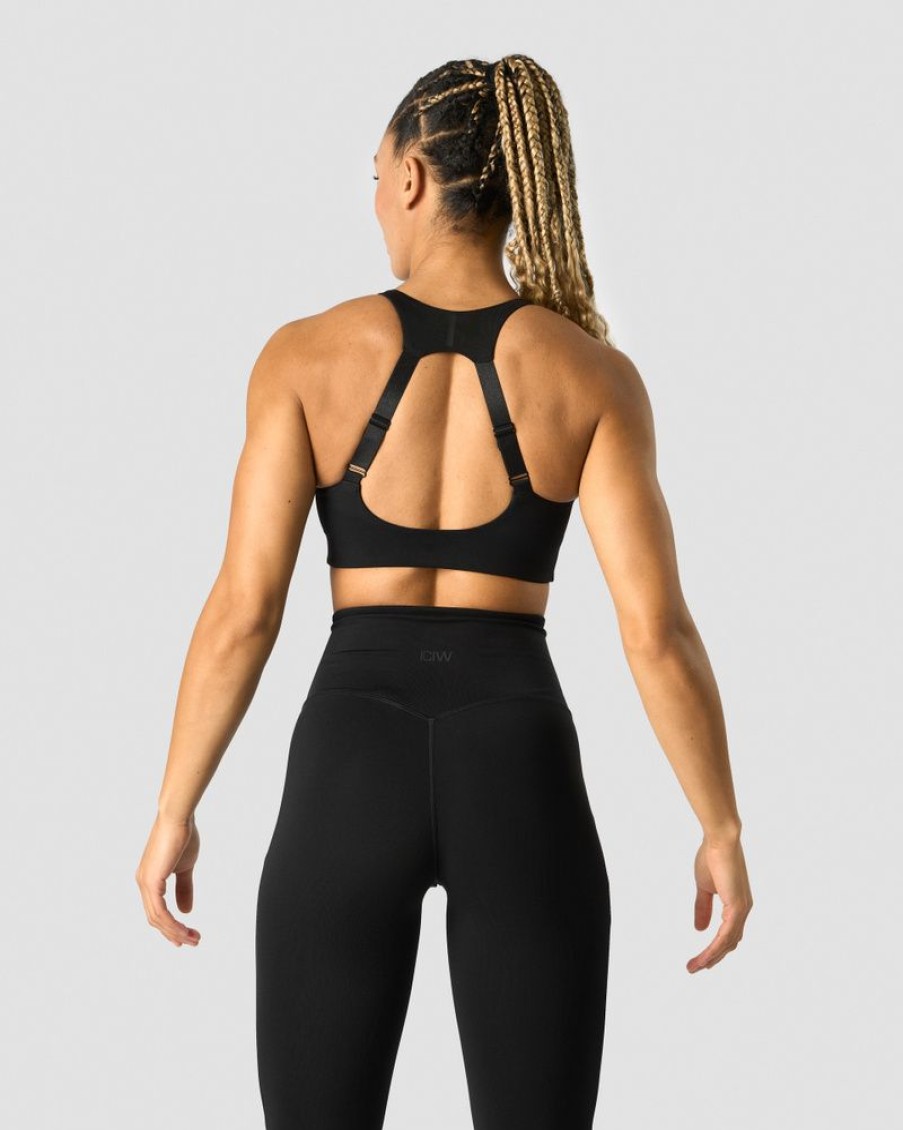 Damer ICIW Sports-Bh'Er | Stride Sports Bra Black