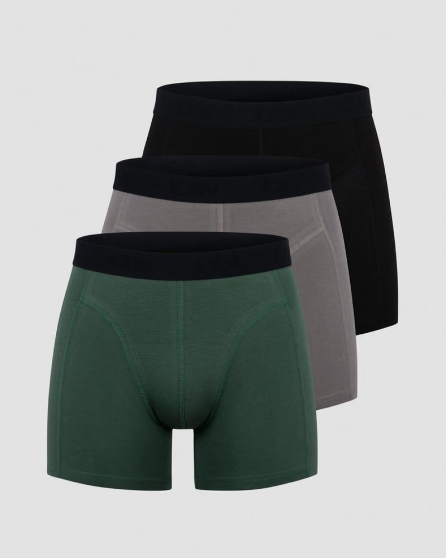 Herrer ICIW Undertoj | Boxer 3-Pack Black/Grey/Moss