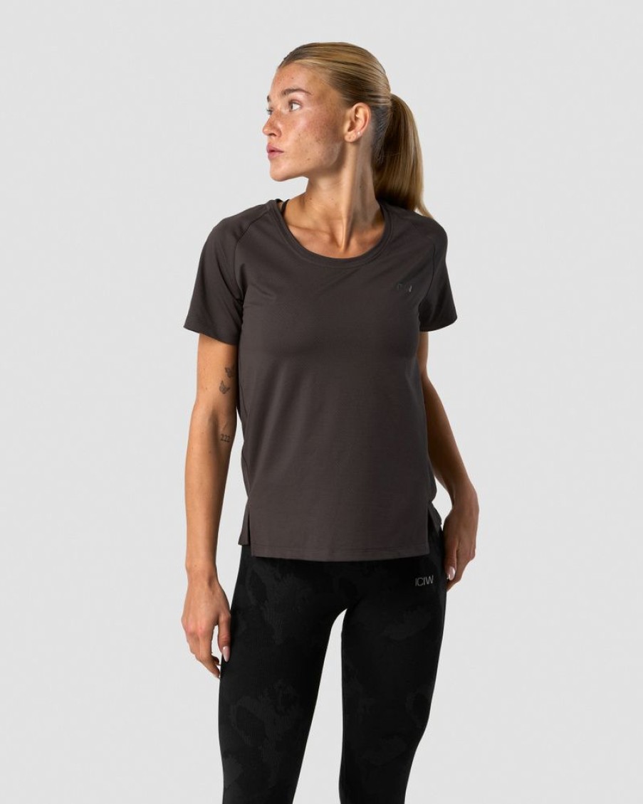 Damer ICIW T-Shirts | Stride T-Shirt Wmn Charcoal