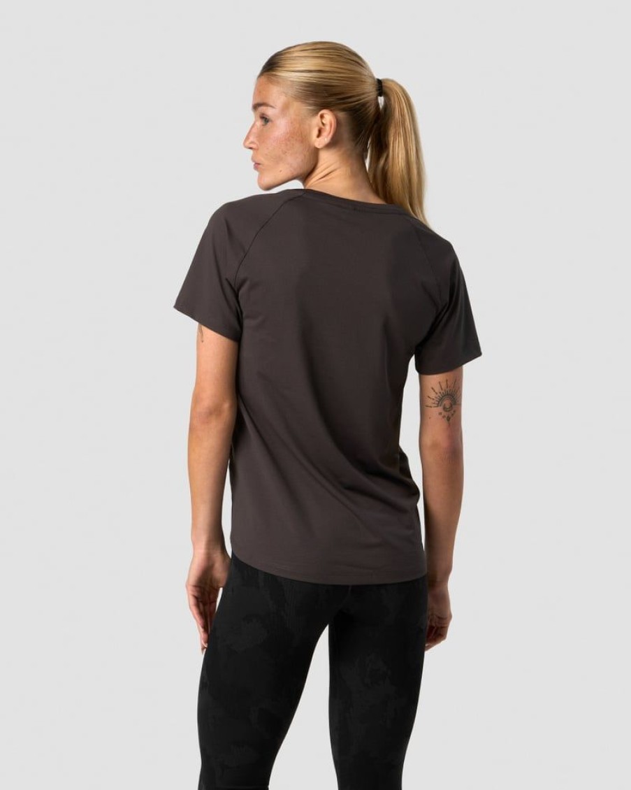 Damer ICIW T-Shirts | Stride T-Shirt Wmn Charcoal