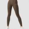 Damer ICIW Tights & Leggings | Ribbed Define Seamless Tights Dark Sand Wmn