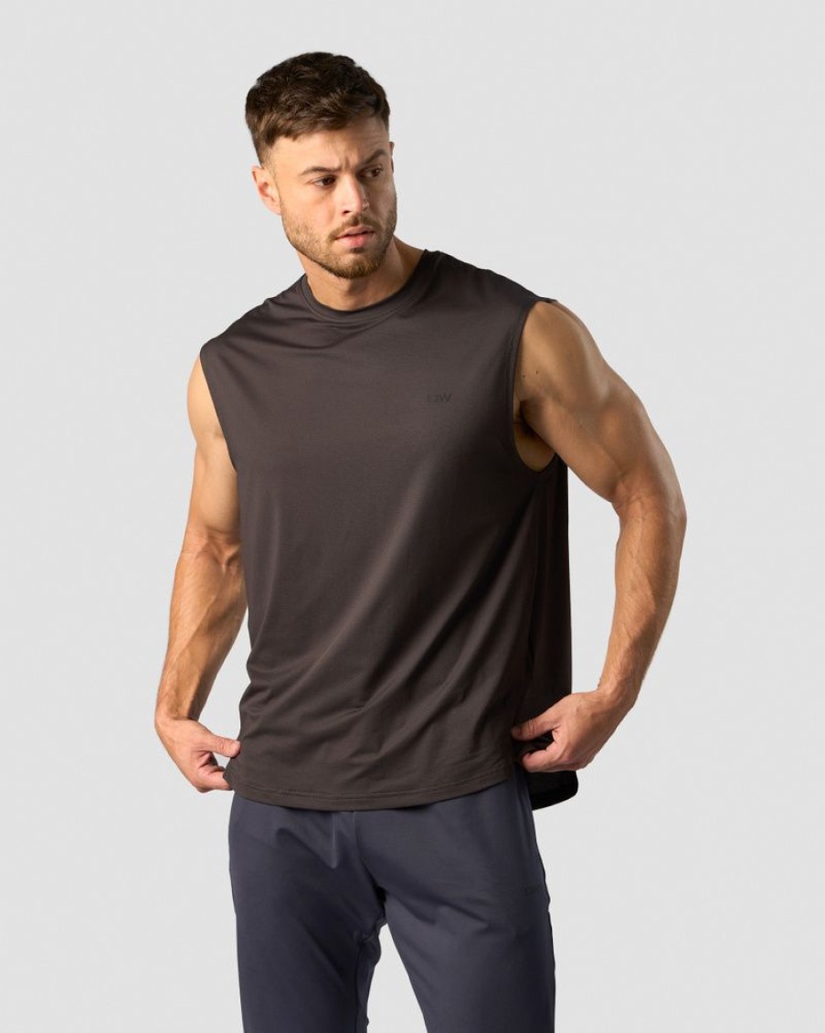 Herrer ICIW T-Shirts | Stride Sleeveless T-Shirt Men Charcoal