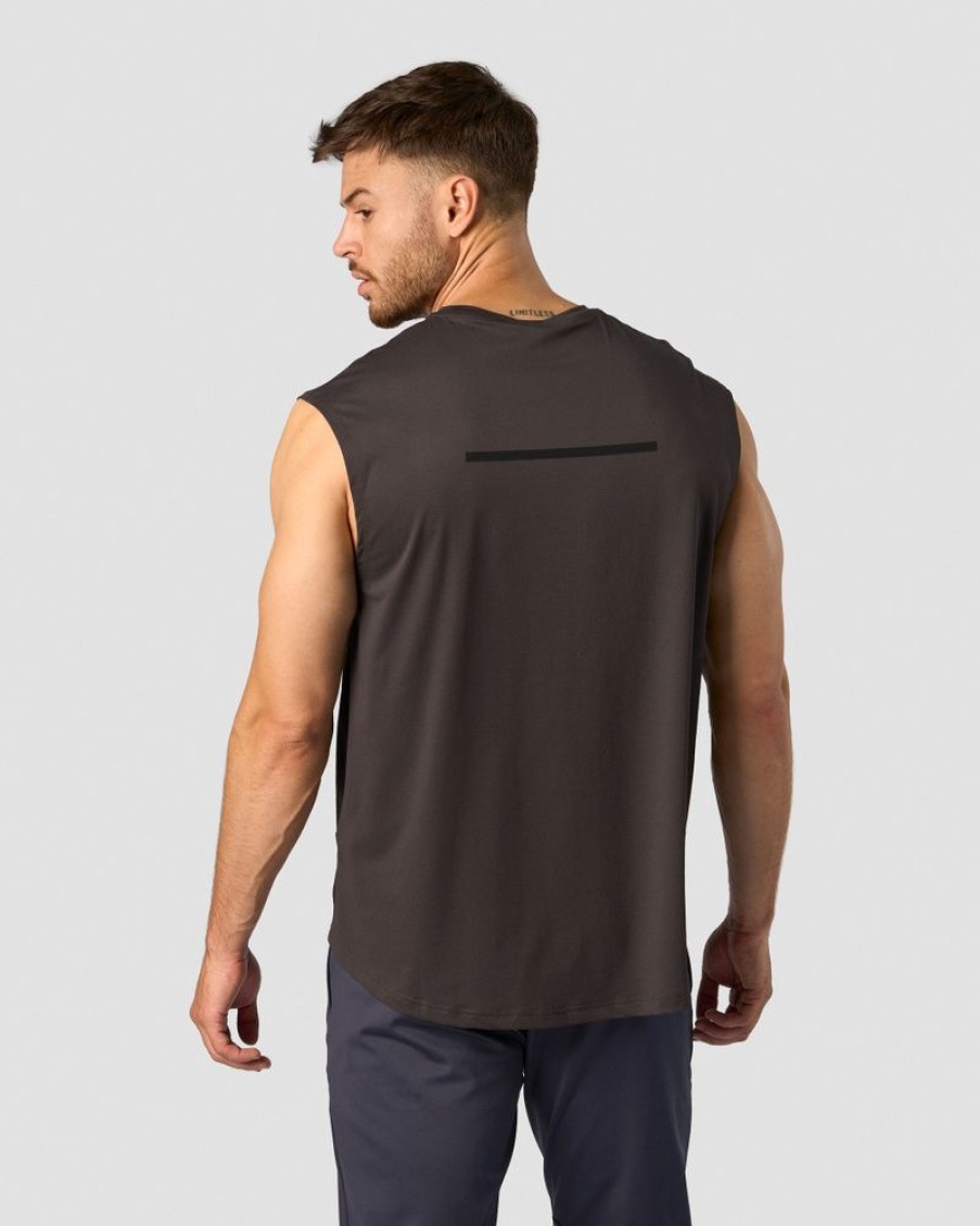 Herrer ICIW T-Shirts | Stride Sleeveless T-Shirt Men Charcoal