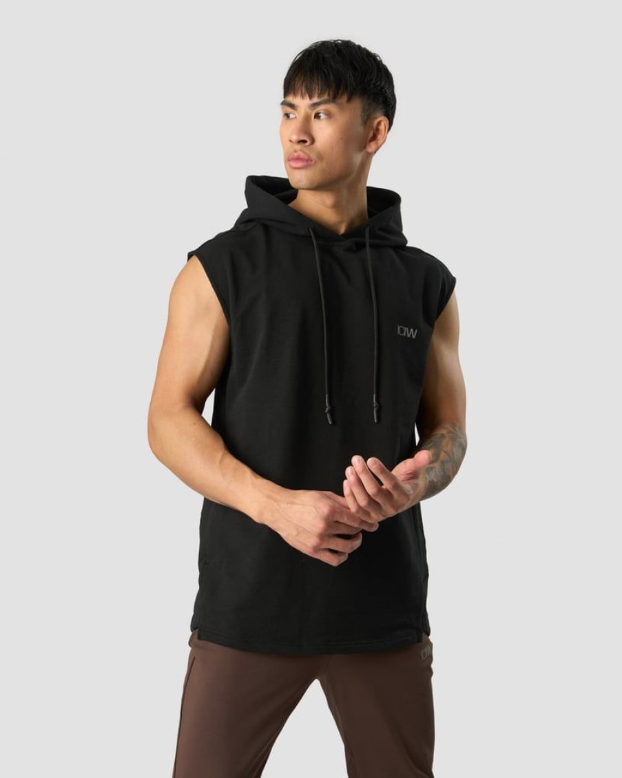 Herrer ICIW Tanktops | Stride Sleeveless Hoodie Men Black