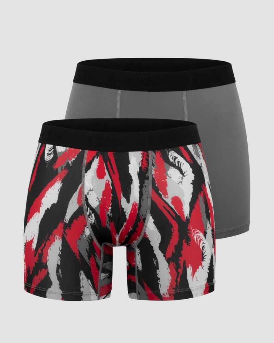 Herrer ICIW Undertoj | Sport Boxer 2-Pack Grey/Red