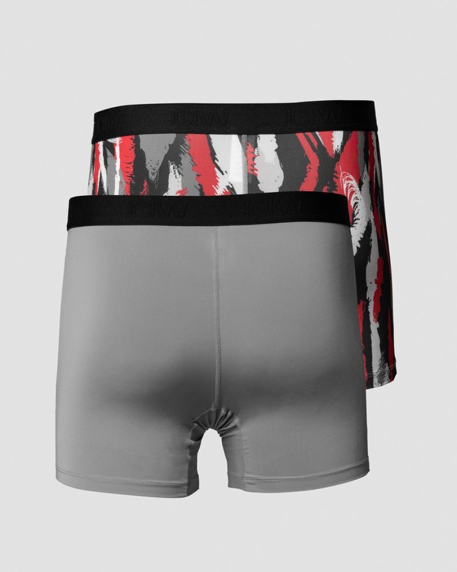 Herrer ICIW Undertoj | Sport Boxer 2-Pack Grey/Red