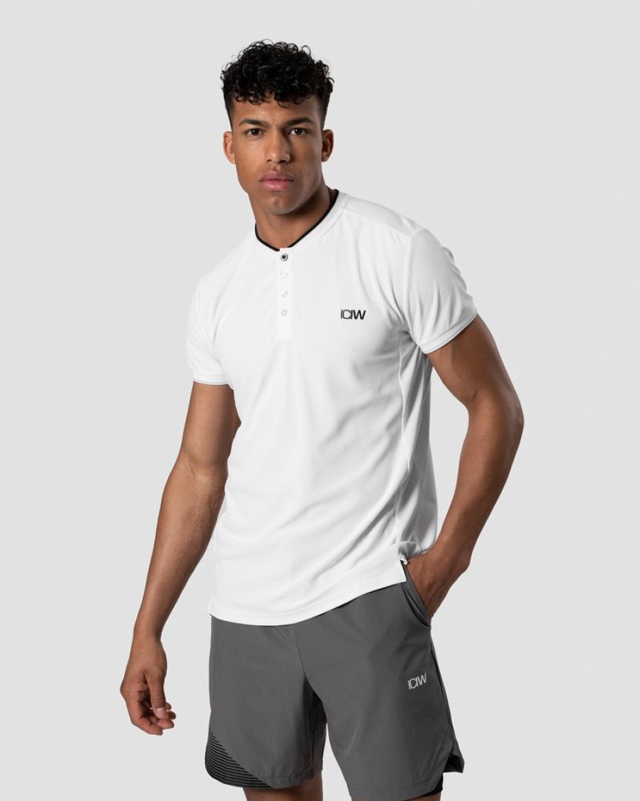 Herrer ICIW T-Shirts | Training Stripe Polo White Men