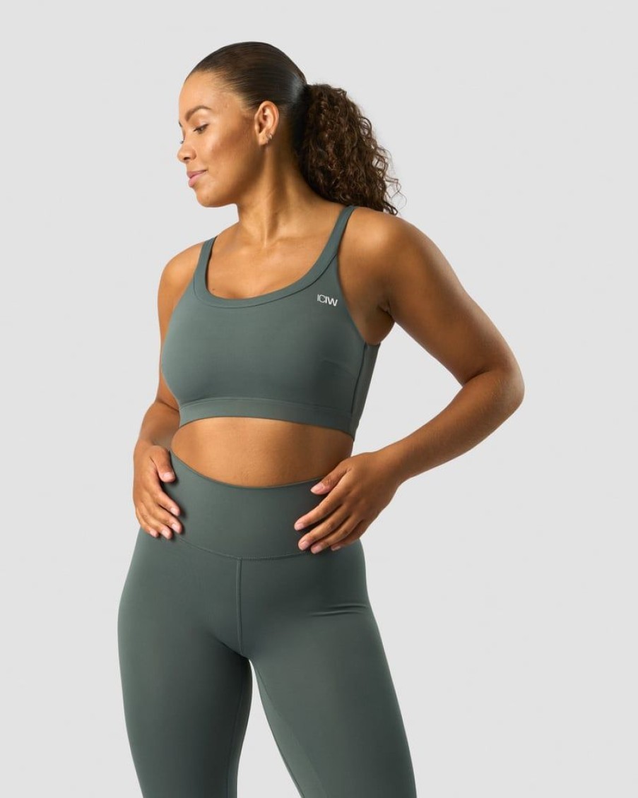 Damer ICIW Sports-Bh'Er | Nimble Sports Bra Elm Green