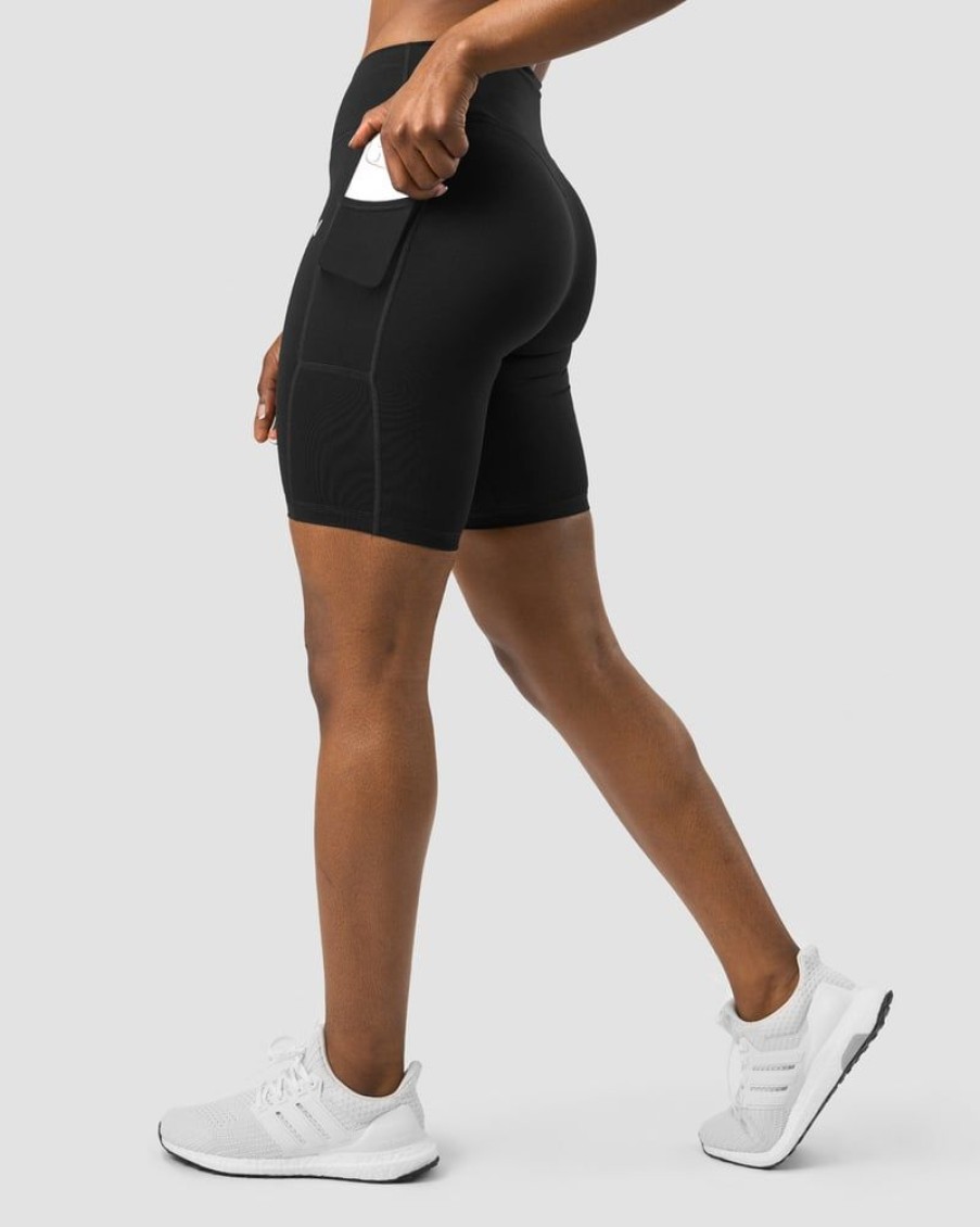 Damer ICIW Shorts | Classic Pocket Biker Shorts Black Wmn