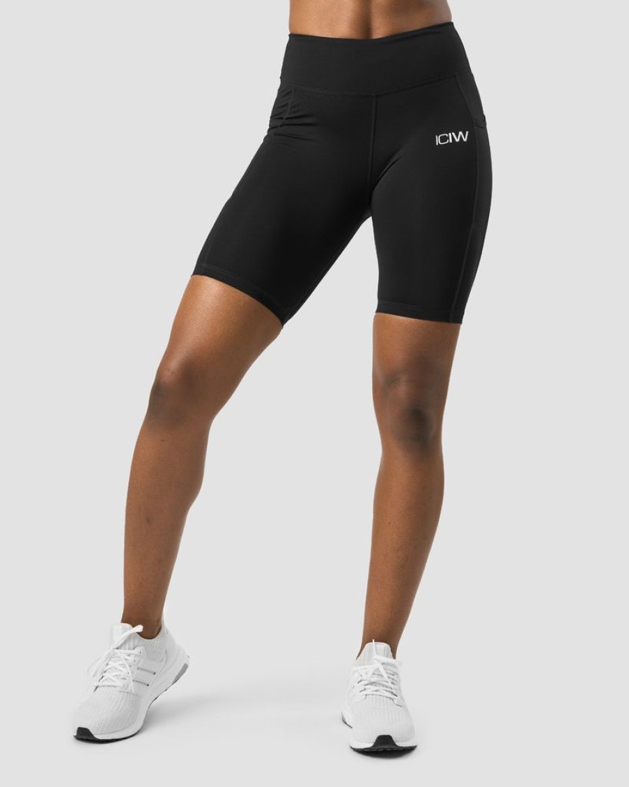 Damer ICIW Shorts | Classic Pocket Biker Shorts Black Wmn