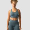 Damer ICIW Sports-Bh'Er | Define Seamless Logo Scrunch Sports Bra Jungle Green